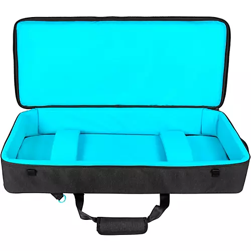 Gator GTKP61-BLK Transit Series Protective Gig Bag for 61-Note Keyboards; Charcoal Black With Electric Blue Interior - musicians--Friend