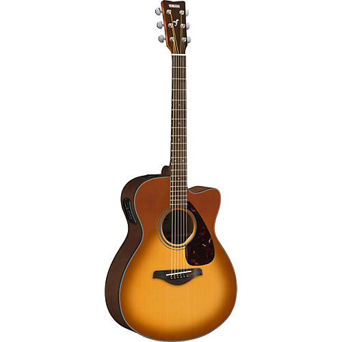 Yamaha FSX800C Small-Body Acoustic-Electric Guitar Ruby Red - musicians--Friend