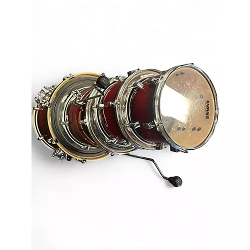 Used Pearl 4 Piece Pro Decade Maple Red to Black Fade Drum Kit Red to Black Fade - musicians--Friend