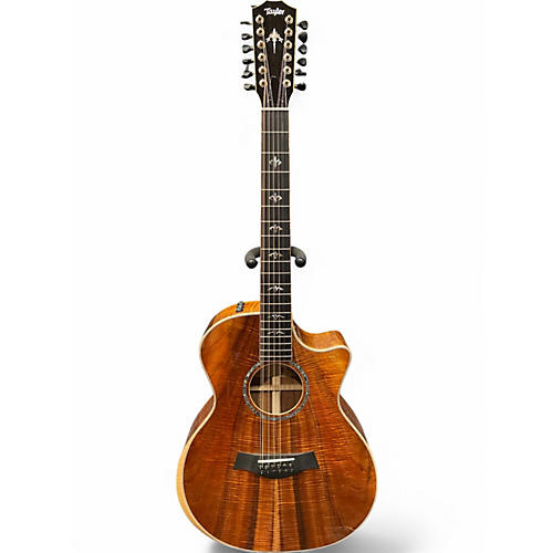 Used 2023 Taylor CUSTOM GA KOA MASTER GRADE Natural 12 String Acoustic Electric Guitar Natural - musicians--Friend