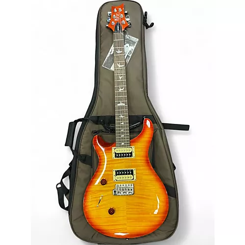 Used PRS SE CUSTOM 24 LEFT HANDED Cherry Sunburst Electric Guitar Cherry Sunburst - musicians--Friend