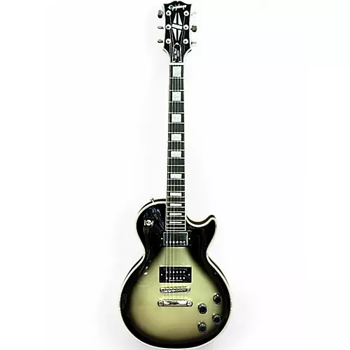 Used 2023 Epiphone Adam Jones 1979 Les Paul Custom Silverburst Solid Body Electric Guitar Silverburst - musicians--Friend