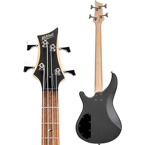 Mitchell MB100 Short-Scale Solidbody Electric Bass Guitar Charcoal Satin - musicians--Friend