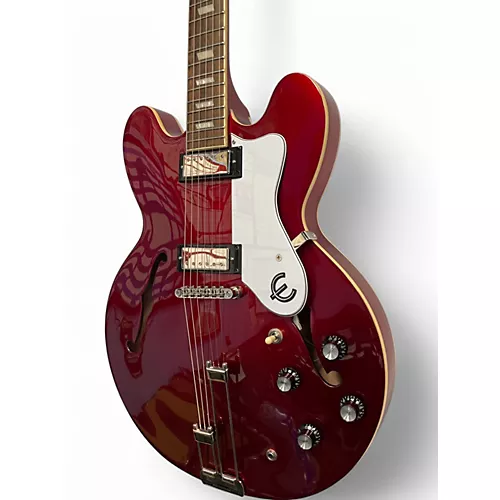Used Epiphone Riviera Wine Red Hollow Body Electric Guitar Wine Red - musicians--Friend