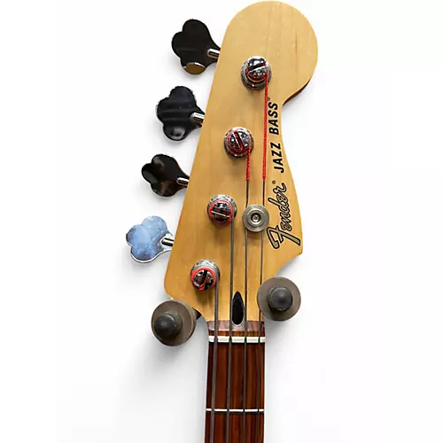 Used Fender Deluxe Active Jazz Bass Olympic Pearl Electric Bass Guitar Olympic Pearl - musicians--Friend