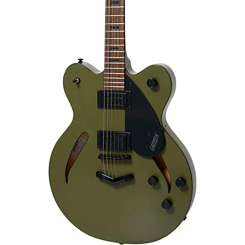 Gretsch Guitars Streamliner Cateye Center Block Black Hardware Limited-Edition Electric Guitar Olive Drab - musicians--Friend