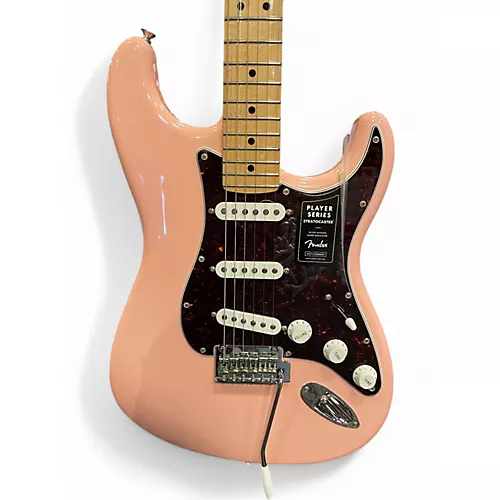 Used 2019 Fender Player Stratocaster Shell Pink Solid Body Electric Guitar Shell Pink - musicians--Friend