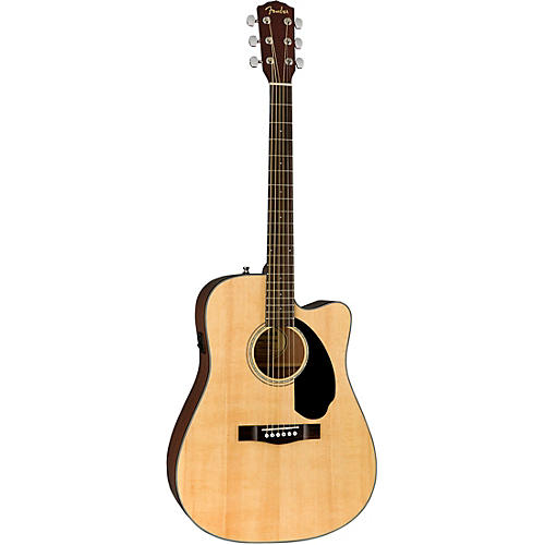 Fender CD-60SCE Dreadnought Acoustic-Electric Guitar Natural - musicians--Friend
