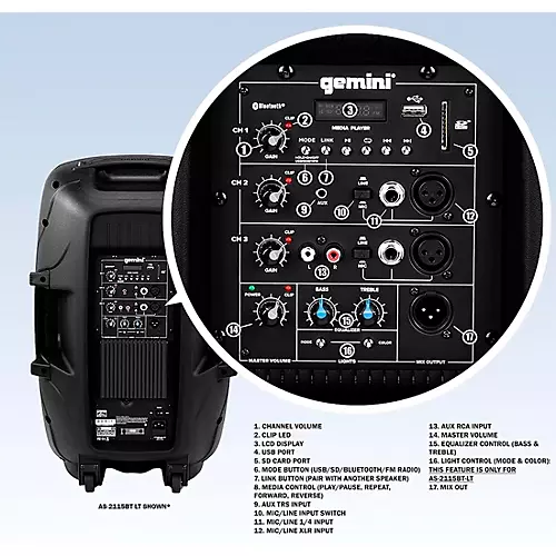 Gemini AS-2115BT-LT 15