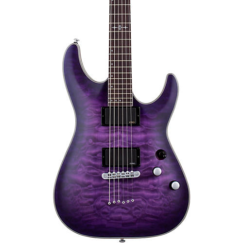 Schecter Guitar Research C-1 Platinum Electric Guitar Satin Purple Burst - musicians--Friend