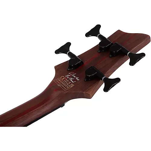 Schecter Guitar Research Charles Berthoud CB-4 Left-Handed Electric Bass See Thru Black Satin - musicians--Friend