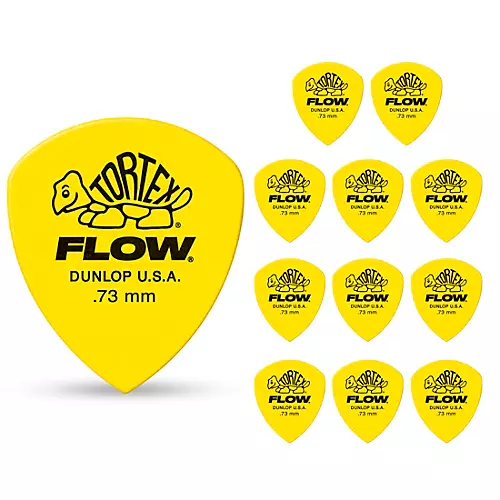 Dunlop Tortex Flow Guitar Picks STD-12/PLYPK 1.0 mm 12 Pack - musicians--Friend