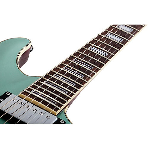 Schecter Guitar Research C-1 EA Classic Semi-Hollow Electric Guitar Satin Antique Pelham Blue - musicians--Friend