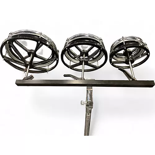 Used Remo Multiple Rototom Black and Silver Roto Toms Black and Silver 140 - musicians--Friend