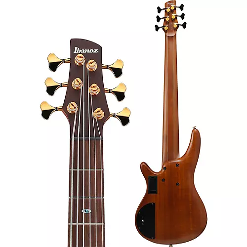 Ibanez Prestige SR5506 6-String Electric Bass Guitar Mocha Flat - musicians--Friend