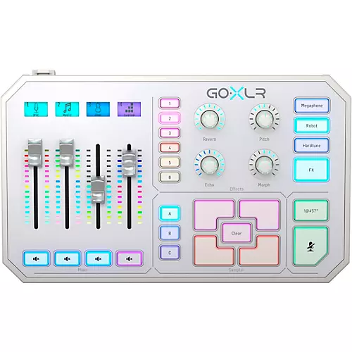 TC Helicon GoXLR 4-channel USB Streaming Mixer with Voice FX and Sampler - White - musicians--Friend