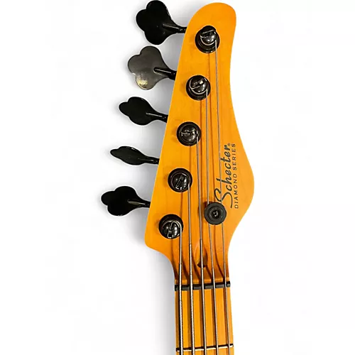 Used 2023 Schecter Guitar Research Model T 5 Natural Electric Bass Guitar Natural - musicians--Friend