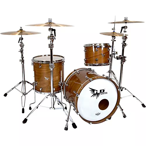 Hendrix Drums Perfect Ply Series Walnut 3-Piece Shell Pack, Fusion Sizes Gloss - musicians--Friend