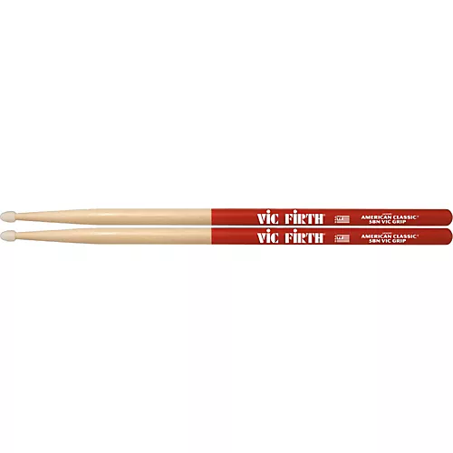 Vic Firth American Classic Vic Grip Hickory Drum Sticks 7A Nylon - musicians--Friend
