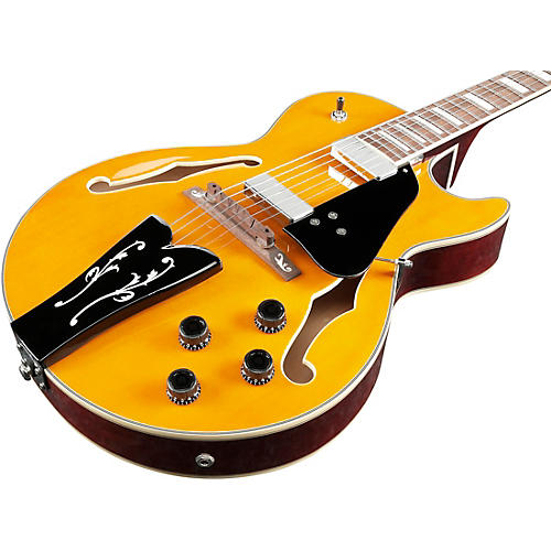 Ibanez GB10EM George Benson Hollowbody Electric Guitar Antique Amber - musicians--Friend