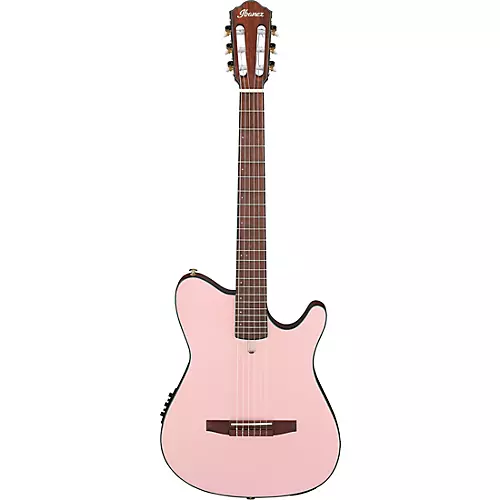 Ibanez FRH10N Nylon-String Acoustic-Electric Guitar Rose Gold Metallic Flat - musicians--Friend