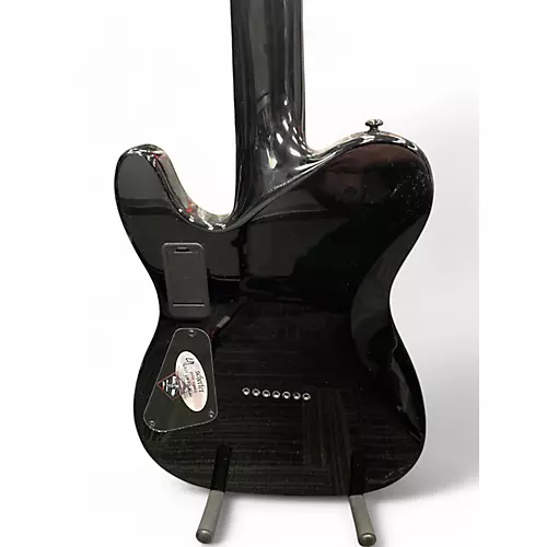 Used Schecter Guitar Research HELLRAISER PT7 Black Solid Body Electric Guitar Black - musicians--Friend