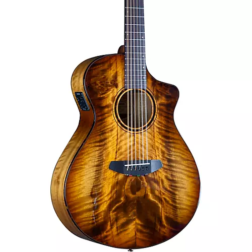 Breedlove Pursuit Exotic S CE Myrtlewood 12-String Concert Acoustic-Electric Guitar Amber Burst - musicians--Friend