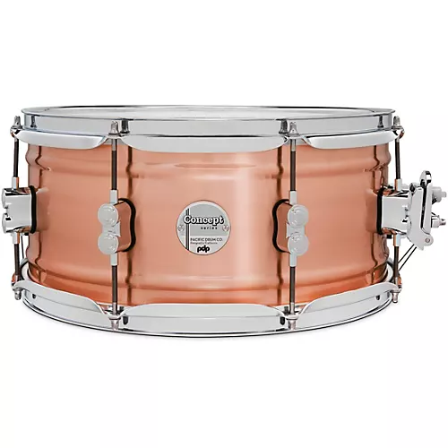 PDP by DW Concept Series 1.2 mm Natural Satin Brushed Copper Snare Drum 14 x 8 in. - musicians--Friend