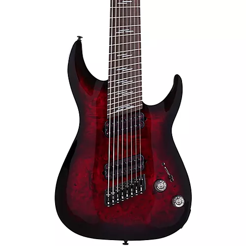 Schecter Guitar Research Omen Elite-8 MS Electric Guitar Charcoal - musicians--Friend