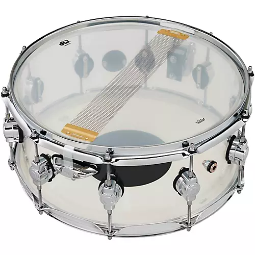 DW Design Series Acrylic Snare Drum With Chrome Hardware 14 x 6 in. Clear - musicians--Friend