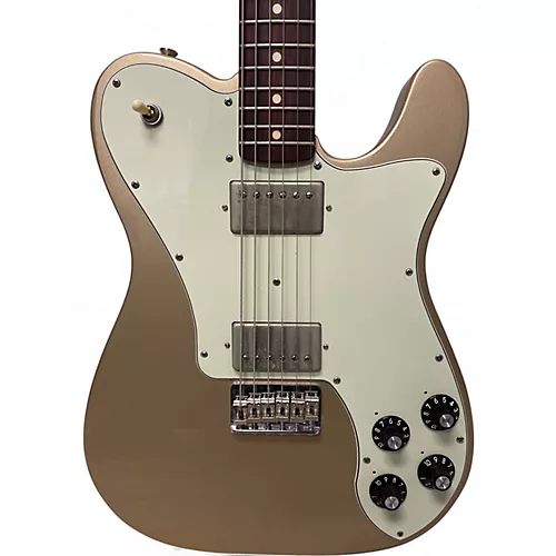 Used Fender Chris Schiflett Telecaster Gold Solid Body Electric Guitar Gold - musicians--Friend