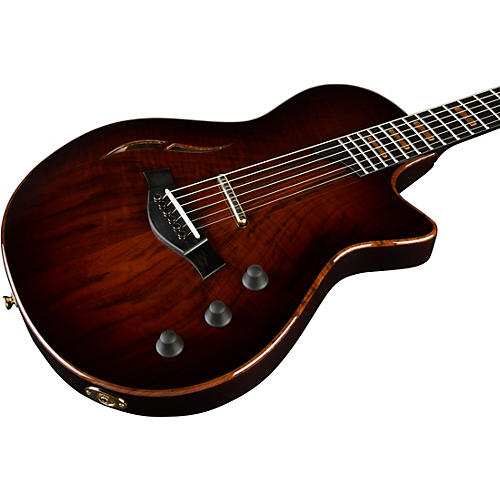 Taylor Custom T5z Figured Walnut-Urban Ash Acoustic-Electric Guitar Shaded Edge Burst - musicians--Friend