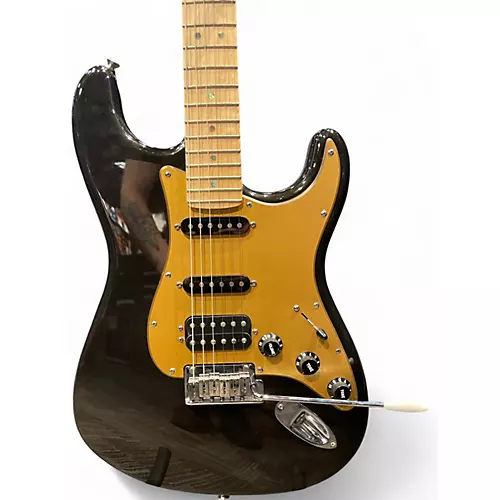Used 2007 Fender American Deluxe Stratocaster Montego Black Solid Body Electric Guitar Montego Black - musicians--Friend