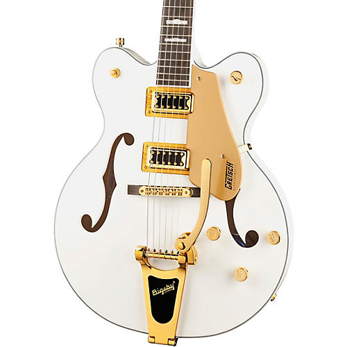 Gretsch Guitars G5422TG Electromatic Classic Hollowbody Double-Cut With Bigsby and Gold Hardware Electric Guitar Snow Crest White - musicians--Friend