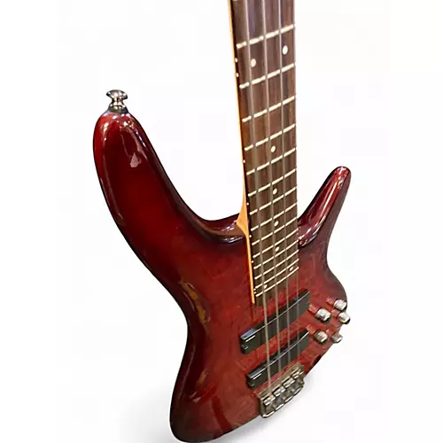 Used Ibanez SR400QM Amber BURST Electric Bass Guitar Amber BURST - musicians--Friend