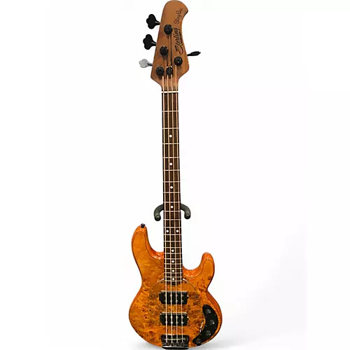 Used Sterling by Music Man Ray34 HH Poplar Burl Electric Bass Guitar Poplar Burl - musicians--Friend