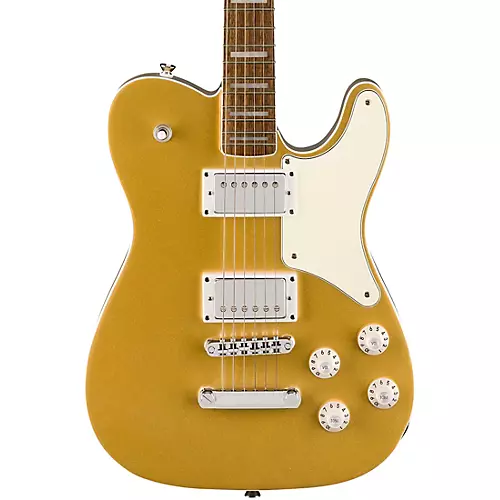Squier Paranormal Troublemaker Telecaster Deluxe Limited-Edition Electric Guitar Aztec Gold - musicians--Friend