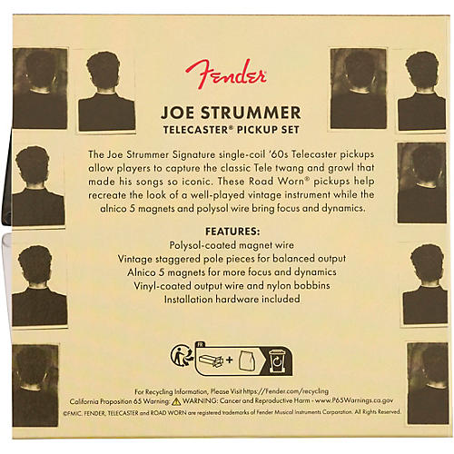 Fender Joe Strummer Signature Telecaster Pickup Set Black/Chrome - musicians--Friend