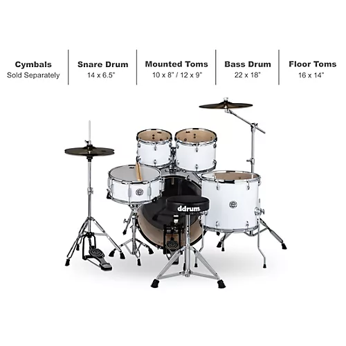 ddrum D2 5-Piece Complete Drum Kit Deep Aqua Sparkle - musicians--Friend