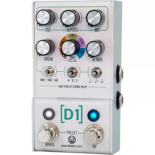 Open-Box Walrus Audio Mako D1 High-Fidelity Delay V2 Effects Pedal Condition 2 - Blemished Silver 197881301415 - musicians--Friend