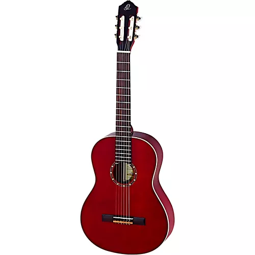 Ortega Family Series R121LWR Left-Handed Classical Guitar Transparent Wine Red - musicians--Friend