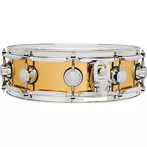 DW Collector's Series Polished Brass Snare Drum 14 x 4 in. - musicians--Friend