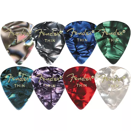 Fender 351 Premium Celluloid Guitar Picks 12-Pack Purple Moto X-Heavy - musicians--Friend