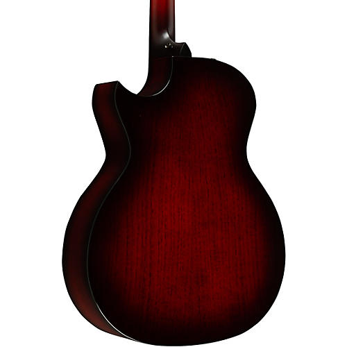 Taylor Custom All Urban Ash Grand Auditorium Acoustic-Electric Guitar Red Mahogany Edgeburst - musicians--Friend