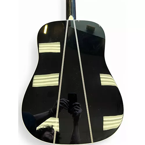 Used Martin D35JC Johnny Cash Black Acoustic Guitar Black - musicians--Friend