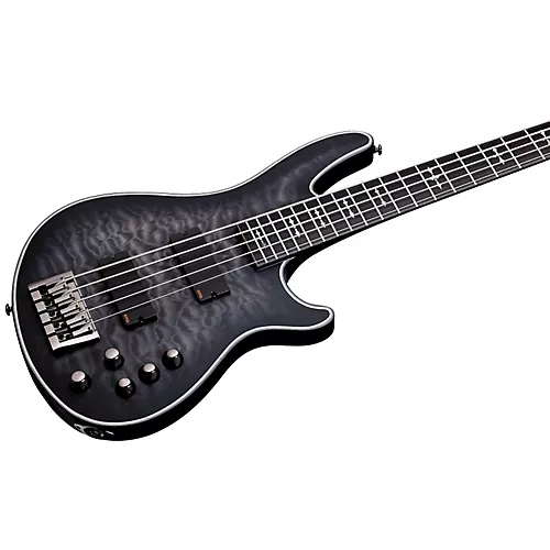 Schecter Guitar Research Hellraiser Extreme-5 Electric Bass Guitar Satin Crimson Red Burst - musicians--Friend