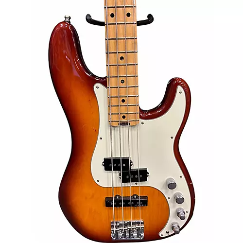 Used Fender American Elite Precision Bass Tobacco Sunburst Electric Bass Guitar Tobacco Sunburst - musicians--Friend