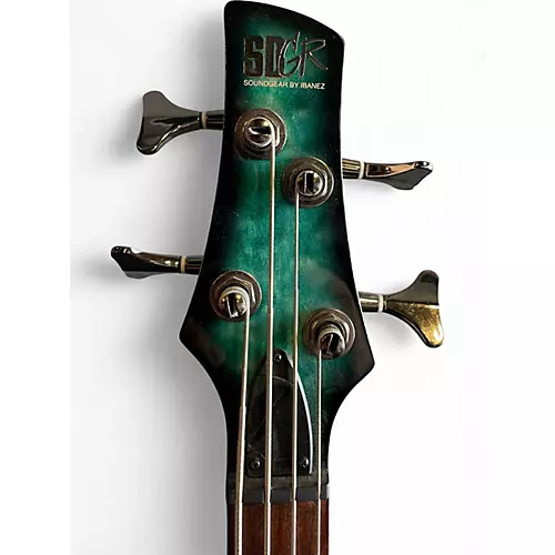 Used Ibanez SR400EQM Emerald Green Electric Bass Guitar Emerald Green - musicians--Friend