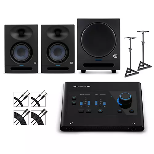 PreSonus Quantum ES2 Audio Interface with Eris 2nd Gen Studio Monitor Pair & SUB8BT (Cables & Stands Included) - musicians--Friend
