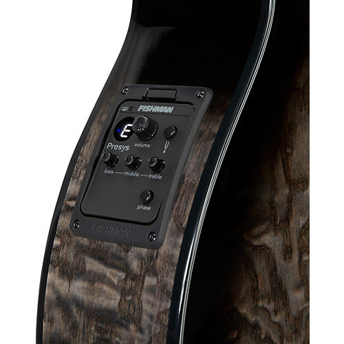 Mitchell MX430QAB Exotic Series Acoustic-Electric Midnight Black Edge Burst - musicians--Friend